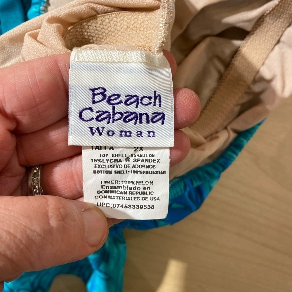 Beach Cabana Woman One Piece Swimsuit 2X (HV) - Picture 7 of 10